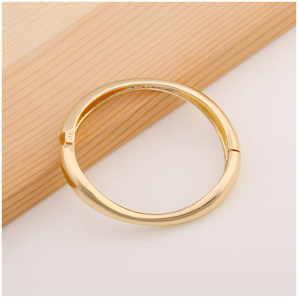 NOSBELLA Turquoise Gold Enamel Cuff Bracelet – Elegant Statement Bangle for Women