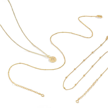 NOSBELLA Golden Glow Layered Necklace Set
