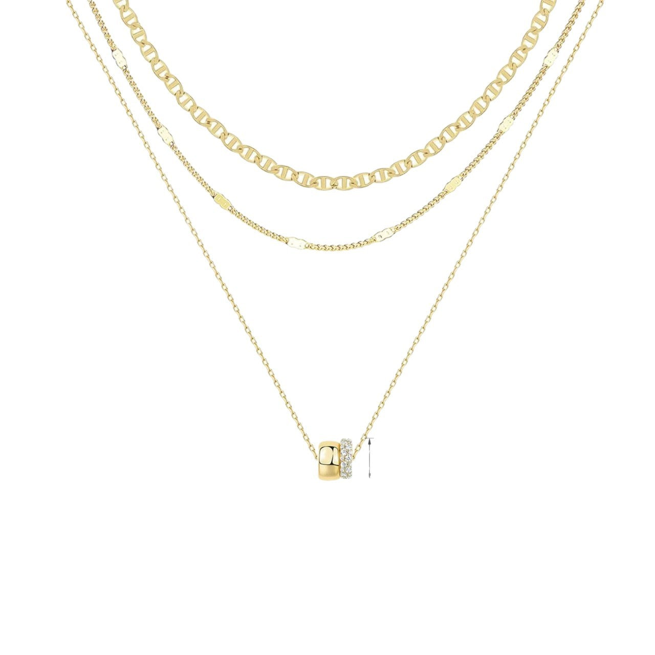 NOSBELLA Golden Glow Layered Necklace Set