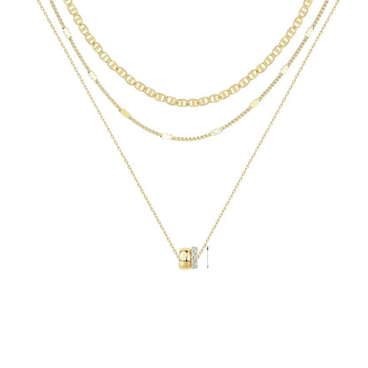 NOSBELLA Golden Glow Layered Necklace Set
